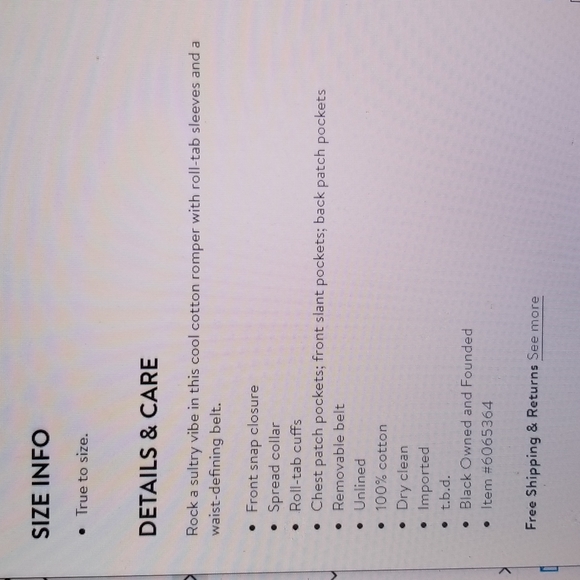 Good American cuffed denim romper - Picture 3 of 4